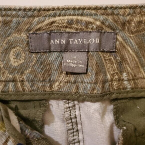 Ann Taylor Mix Print Denim Skirt Vintage Boho - Picture 9 of 11